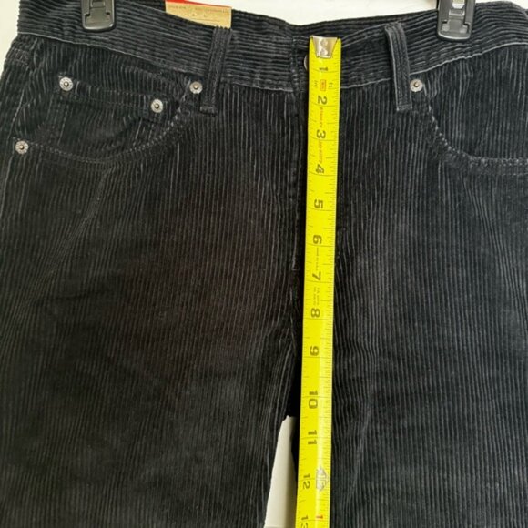 Levi’s NEW Corduroy Straight Leg Zip Mid Rise Pockets Pants Jeans Black 30 Goth - Picture 14 of 16
